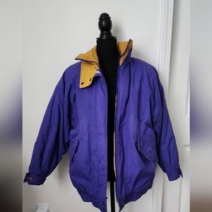 Vintage Current Puffer Jacket Womens M Purple Retro 80s 90s Granola